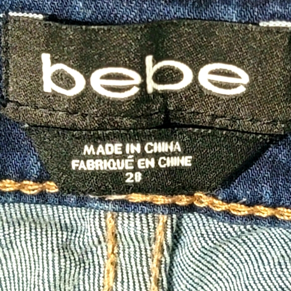 Bebe Women's Studded Distressed and Ripped Denim Jeans Size 28 - Picture 16 of 16